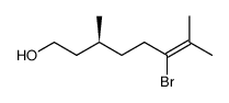 (3S)-6-bromo-3,7-dimethyl-6-octen-1-ol结构式