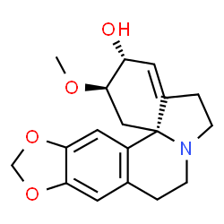 1,6-Didehydro-3β-methoxy-15,16-[methylenebis(oxy)]erythrinan-2α-ol结构式