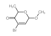 2H-Pyran-3(6H)-one,4-bromo-6-methoxy-2-methyl-, (2R-trans)- (9CI) Structure