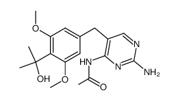 2-[4-(4-acetylamino-2-amino-pyrimidin-5-ylmethyl)-2,6-dimethoxy-phenyl]-propan-2-ol Structure