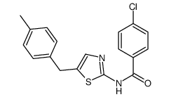 4-chloro-N-[5-[(4-methylphenyl)methyl]-1,3-thiazol-2-yl]benzamide结构式