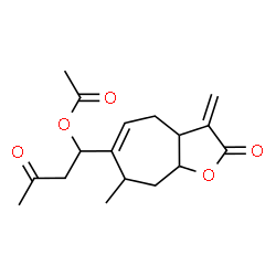 6-(1-Acetoxy-3-oxobutyl)-3,3a,4,7,8,8a-hexahydro-7-methyl-3-methylene-2H-cyclohepta[b]furan-2-one Structure
