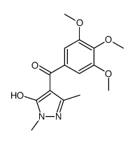 2,5-dimethyl-4-(3,4,5-trimethoxy-benzoyl)-1,2-dihydro-pyrazol-3-one Structure