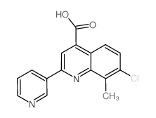 7-氯-8-甲基-2-吡啶-3-基喹啉-4-羧酸结构式