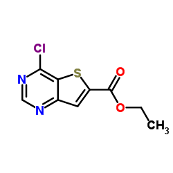 Ethyl 4-chlorothieno[3,2-d]pyrimidine-6-carboxylate结构式