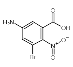 3-溴-2-硝基-5-氨基苯甲酸结构式