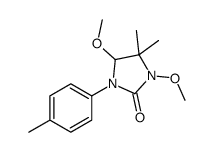 3,5-dimethoxy-4,4-dimethyl-1-(4-methylphenyl)imidazolidin-2-one结构式