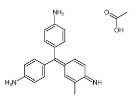 4-[(4-aminophenyl)(4-iminocyclohexa-2,5-dien-1-ylidene)methyl]-o-toluidine acetate Structure