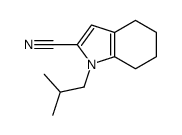 1-(2-methylpropyl)-4,5,6,7-tetrahydroindole-2-carbonitrile结构式