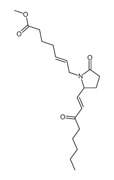 (E)-7-[2-Oxo-5-((E)-3-oxo-oct-1-enyl)-pyrrolidin-1-yl]-hept-5-enoic acid methyl ester结构式