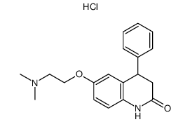 6-[2-(dimethylamino)ethoxy]-3,4-dihydro-4-phenyl-2(1H)-quinolinone, hydrochloride结构式