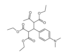 2-Acetyl-3-(4-dimethylamino-phenyl)-4-ethoxycarbonyl-pentanedioic acid diethyl ester Structure