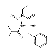 N-nitroso-N-ethyl-N'-isobutyryl-L-phenylalaninamide结构式