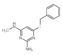 2,4-Pyrimidinediamine,N4-methyl-6-[(phenylmethyl)thio]-结构式