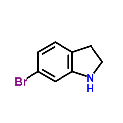 6-溴-2,3-二氢-1H-吲哚结构式