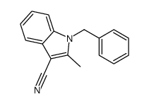 1-benzyl-2-methylindole-3-carbonitrile结构式