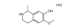 methane,6-methoxy-1-methyl-1,2,3,4-tetrahydroisoquinolin-2-ium-7-ol,chloride Structure