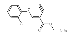 3-(2-氯苯胺)-2-氰基丙烯酸乙酯结构式