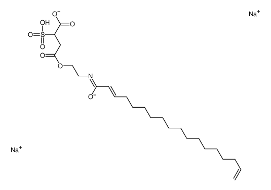 disodium 4-[2-[(1-oxooctadecadienyl)amino]ethyl] 2-sulphonatosuccinate structure