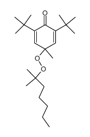 2,6-Di-tert-butyl-4-(1,1-dimethyl-hexylperoxy)-4-methyl-cyclohexa-2,5-dienone结构式