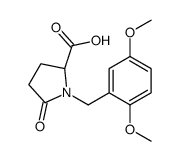 (2S)-1-[(2,5-dimethoxyphenyl)methyl]-5-oxopyrrolidine-2-carboxylic acid Structure