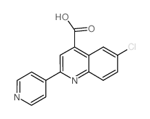 6-氯-2-吡啶-4-基喹啉-4-羧酸结构式
