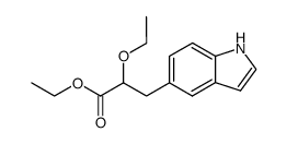 rac-2-Ethoxy-3-(1H-indol-5-yl)-propionic acid ethyl ester结构式