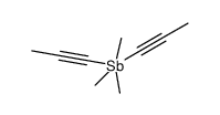 dipropynyltrimethylantimony(V) Structure