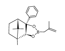 (-)-(1R,2S,3S,4S)-2,3-O-(2-Methylallyl)borylen-3-endo-phenyl-2-exo,3-exo-bornandiol Structure