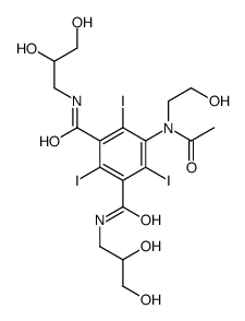 5-[acetyl(2-hydroxyethyl)amino]-1-N,3-N-bis(2,3-dihydroxypropyl)-2,4,6-triiodobenzene-1,3-dicarboxamide结构式