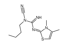 (3E)-1-butyl-1-cyano-3-(3,4-dimethyl-1,3-thiazol-2-ylidene)guanidine Structure