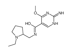 2-(2-Amino-4-methoxy-5-pyrimidinyl carboxamidomethyl)-1-ethylpyrrolidi ne结构式