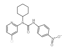 1-(4-chloropyridin-2-yl)-1-cyclohexyl-3-(4-nitrophenyl)urea结构式