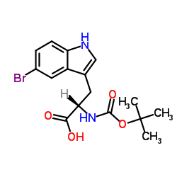 Boc-L-5-溴色氨酸结构式