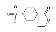 1-(氯磺酰基)哌啶-4-羧酸乙酯结构式