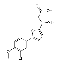 3-氨基-3-[5-(3-氯-4-甲氧基苯基)-2-呋喃]-丙酸结构式