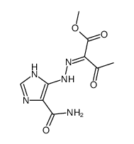 methyl 2-(4-carbamoylimidazol-5-ylhydrazono)acetoacetate Structure