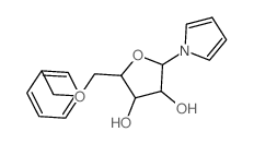 2-(phenylmethoxymethyl)-5-pyrrol-1-yl-oxolane-3,4-diol结构式