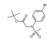 tert-butyl [(4-bromophenyl)(methylsulfonyl)amino]acetate结构式