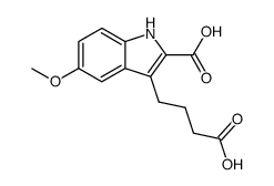 4-(2-carboxy-5-methoxyindol-3-yl)butanoic acid Structure