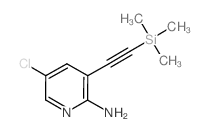 5-氯-3-((三甲基硅烷基)乙炔基)吡啶-2-胺结构式