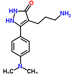 4-(3-Aminopropyl)-5-[4-(dimethylamino)phenyl]-1,2-dihydro-3H-pyrazol-3-one Structure