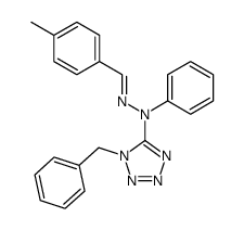 N-(1-Benzyl-1H-tetrazol-5-yl)-N-phenyl-N'-[1-p-tolyl-meth-(Z)-ylidene]-hydrazine结构式