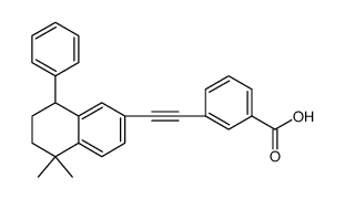 Benzoic acid, 3-[2-(5,6,7,8-tetrahydro-5,5-dimethyl-8-phenyl-2-naphthalenyl)ethynyl] Structure