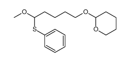 2-(5-methoxy-5-phenylsulfanylpentoxy)oxane Structure
