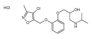 1-[2-[(4-chloro-3-methyl-1,2-oxazol-5-yl)methoxy]phenoxy]-3-(propan-2-ylamino)propan-2-ol,hydrochloride Structure