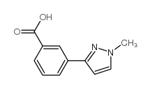 3-(1-甲基-1H-吡唑-3-基)苯甲酸结构式