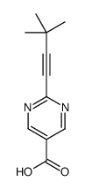 2-(3,3-dimethylbut-1-ynyl)pyrimidine-5-carboxylic acid Structure