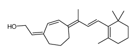 4-(1-methyl-3-(2,6,6-trimethyl-1-cyclohexen-1-yl)-2-(propenylidene)-2-cyclohepten-1-ylidene)ethanol Structure