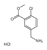 5-(氨基甲基)-2-氯苯甲酸甲酯盐酸盐结构式